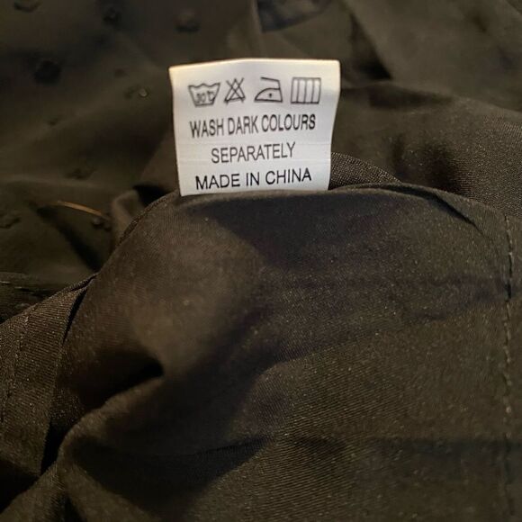 XL Black Blouse With Sheer Long Sleeves - Picture 5 of 7